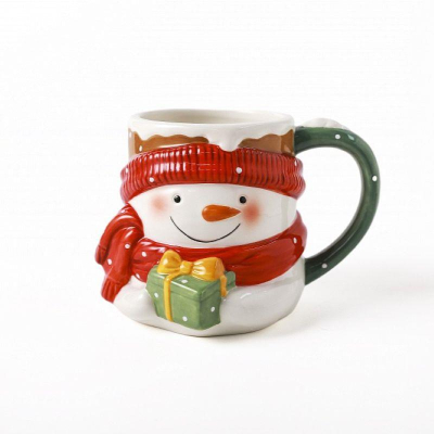 Кружка 'Рождественские снеговики' доломит