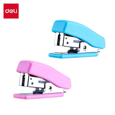 Степлер №24-26/6&nbsp;&nbsp;12л Deli 'Jungle Buddies' 2 цвета розовый/голубой ассорти