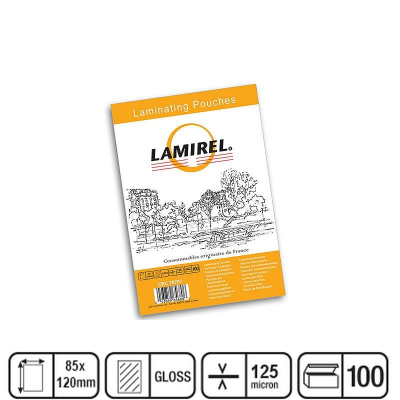 Пленка для ламинирования Lamirel A6-&nbsp;&nbsp;85х120мм 125мкм 100шт глянцевая