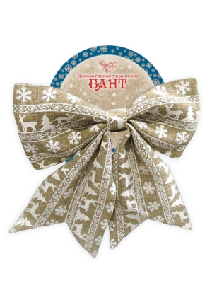 Бант 21см текстиль олени 