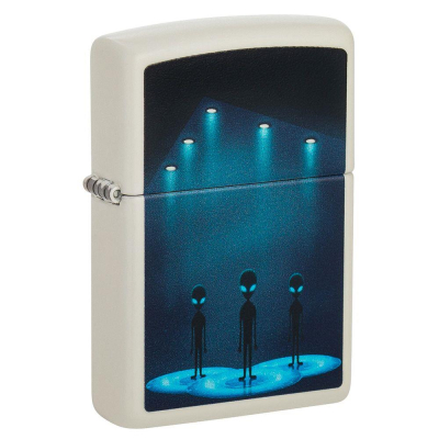 Зажигалка бензиновая Zippo Classic 'Aliens Design' с покрытием Glow In The Dark Green