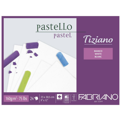 Альбом для пастели Fabriano Tiziano 23x30.5см 160г  24л на склейке белый