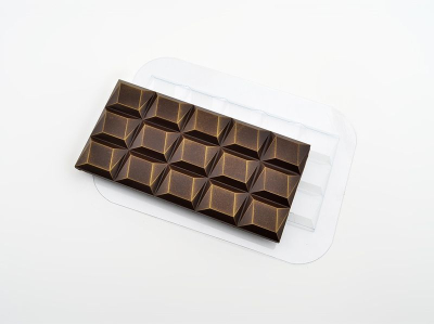 Форма для шоколада пластиковая Мир Форм Плитка параллело 170х85х10мм