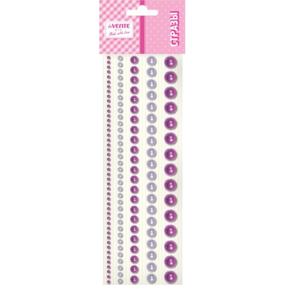 Стразы deVENTE 'Жемчуг' 115шт ассорти размеров аметистовые акриловые самоклеящиеся