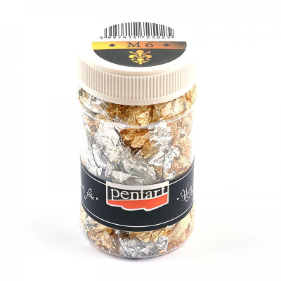 Поталь в хлопьях Pentart 100мл ассорти М6