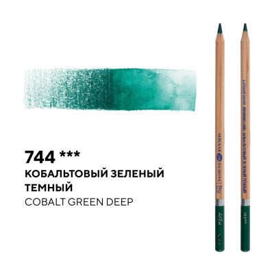 Карандаш акварельный художественный Белые ночи кобальтовый зеленый темный (744)