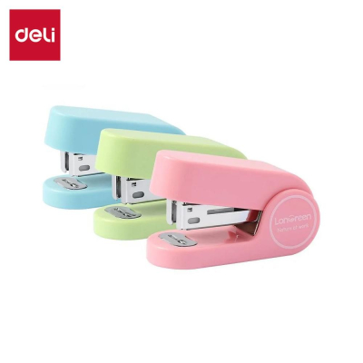 Степлер №24-26/6&nbsp;&nbsp;15л Deli 'LonGreen' mini 3 цвета ассорти