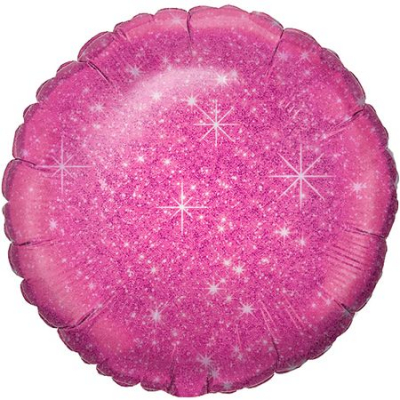 Шар воздушный фольгированный Круг розовый блестящий Anagram 48см