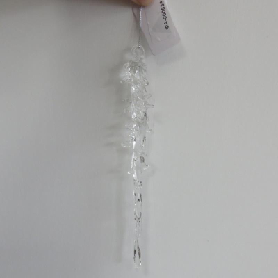 Сосулька 20см прозрачная акрил