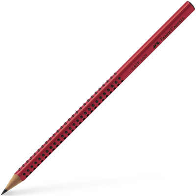 Карандаш Faber-Castell Grip 2001 B=2 трехгранный антискользящий корпус красный