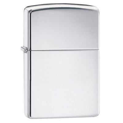 Зажигалка бензиновая Zippo Classic с покрытием 'High Polish Chrome' серебристая глянцевая