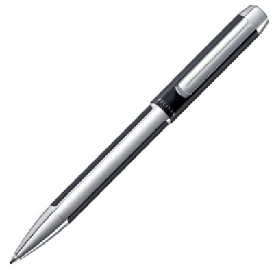 Ручка шариковая Pelikan Elegance Pura K40 Black-Silver Medium черные чернила