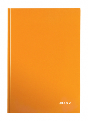 Тетрадь A5  80л клетка на сшивке Leitz твердая глянцевая обложка WOW оранжевая