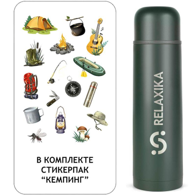 Термос Relaxika-101&nbsp;&nbsp;1.00л 'Кемпинг' хаки