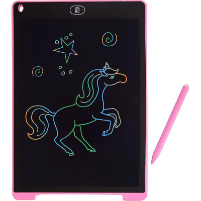 Электронный планшет для рисования deVENTE 12.0" цветной LCD экран со стилусом розовый