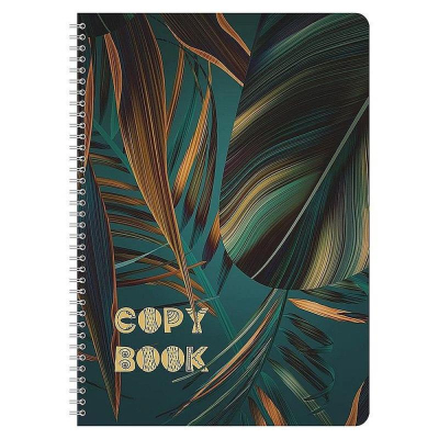 Тетрадь A4&nbsp;&nbsp;80л клетка на гребне Lamark картонная матовая обложка Soft touch 'Изумрудные тропики'