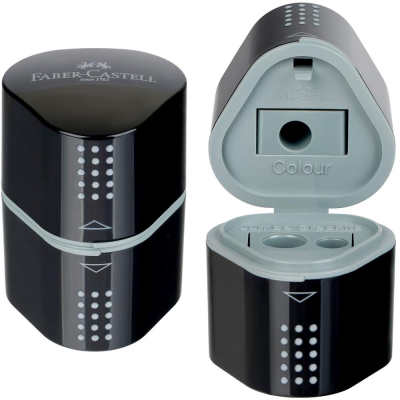 Точилка 3 диаметра Faber-Castell Grip 2001 Trio черная