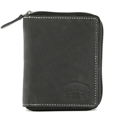 Портмоне Klondike 1896® 'Riley' 10х12см на молнии кожа черное