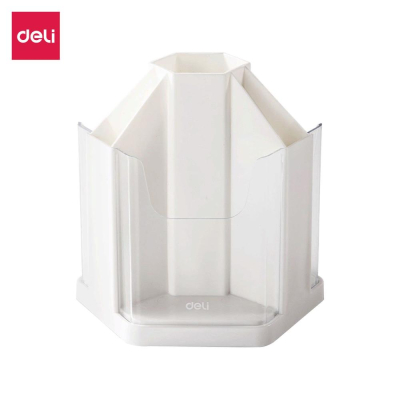 Подставка для принадлежностей Deli&nbsp;&nbsp;7 отделений&nbsp;&nbsp;ø-12х12см PP+PS вращающаяся белая