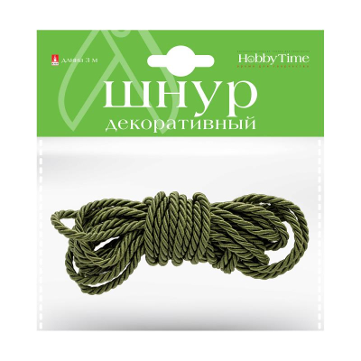 Шнур декоративный витой Hobby Time 3м зеленый