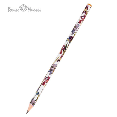 Карандаш BrunoVisconti® 'Flora' HB трехгранный корпус 'Ирисы'