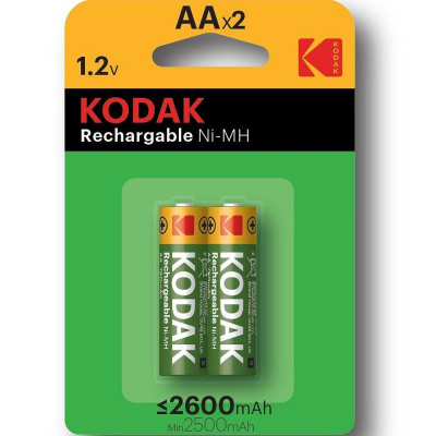 Аккумулятор Kodak 1.2V AA/HR6  2600mAh NiMH  2шт предзаряженный в блистере