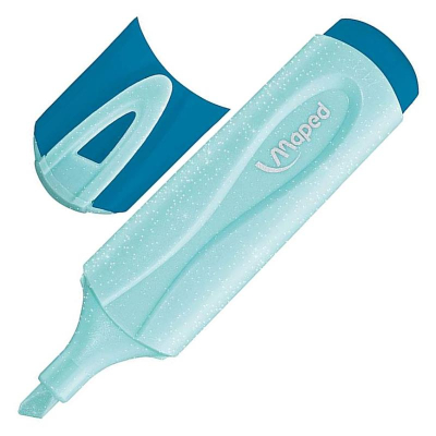 Текст-маркер Maped Fluo Peps Pastel Glitter&nbsp;&nbsp;1-5.0мм с блестками голубой