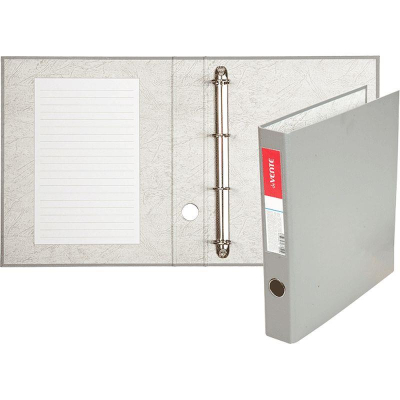 Папка A4&nbsp;&nbsp;4 кольца 45мм (O) на 320л deVENTE PP серая