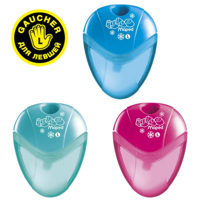 Точилка для левшей 1 диаметр Maped i-gloo-L с контейнером цвета ассорти