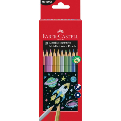 Карандаши  10цв Faber-Castell Metallic металлические цвета в картонной коробке