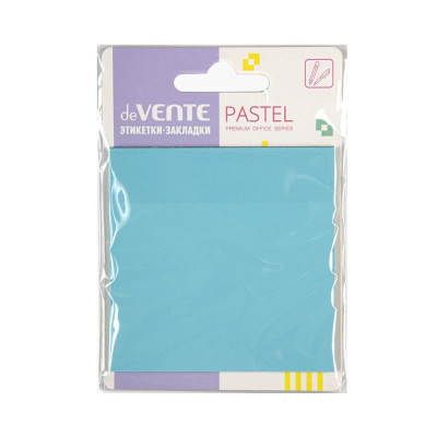 Липкий блок прозрачный  76х 76мм deVENTE  50л пластиковый 'Pastel' голубой