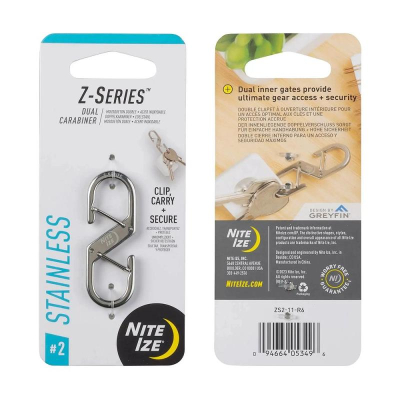 Карабин стальной Nite Ize Z-Series™ Dual Carabiner 2 серебристый