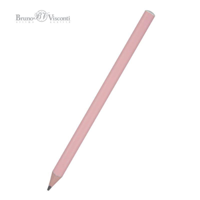 Карандаш BrunoVisconti® 'HappyGraphix' Jumbo 4B трехгранный корпус 'Зефирный розовый'