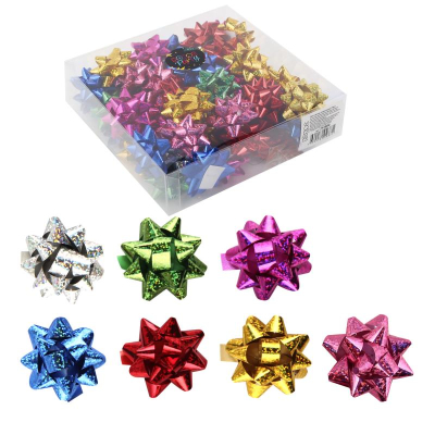 Бант декоративный  48мм перламутр ассорти полипропилен