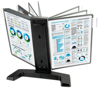 Демо-система настольная A4 ProMega Office 10 панелей с табуляторами черная