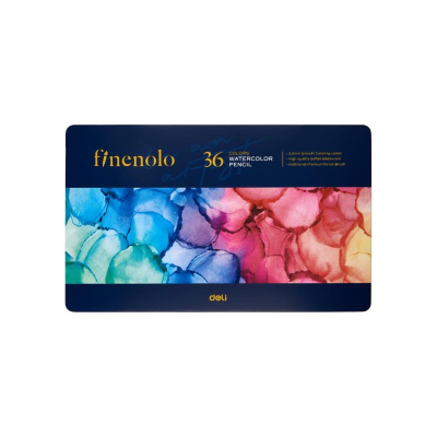 Карандаши акварельные художественные Deli 'Finenolo' 36цв в металлической коробке