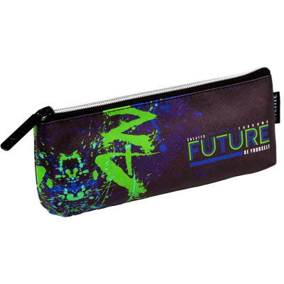 Пенал треугольный deVENTE 21х 8х4см искуственная кожа на молнии Label 'Future'