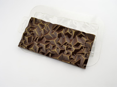 Форма для шоколада пластиковая Мир Форм Плитка Сломанный кристалл 170х85х10мм