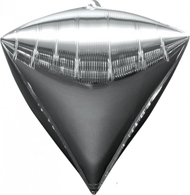 Шар воздушный фольгированный Алмаз серебряный Anagram 38х43см