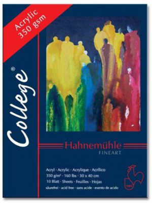 Блокнот для акрила Hahnemuhle College-Acrylic 30х40см 350г  10л на склейке