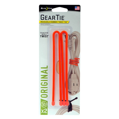 Стяжка Nite Ize Gear Tie® 12" - 30.5см  2шт оранжевая