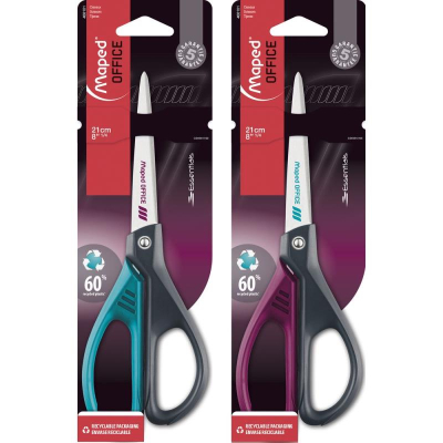 Ножницы 21см Maped 'Essentials' 'Green' 'Deco' цвета ассорти в блистере