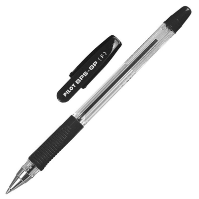 Ручка шариковая Pilot 0.7мм Grip с резиновой манжетой черная