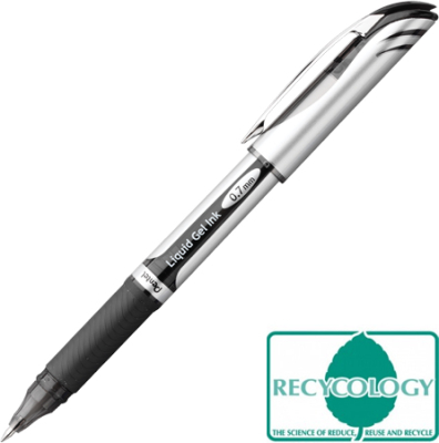 Ручка гелевая Pentel 0.7мм 'EnerGel' с резиновой манжетой черная