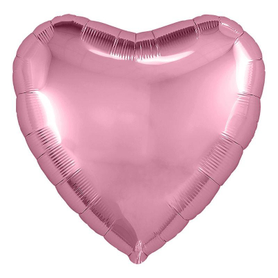 Шар воздушный фольгированный Сердце розовый Agura 23см