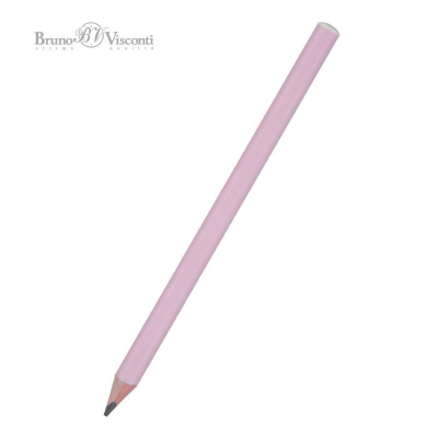 Карандаш BrunoVisconti® 'HappyGraphix' Jumbo 4B трехгранный корпус 'Зефирный сиреневый'