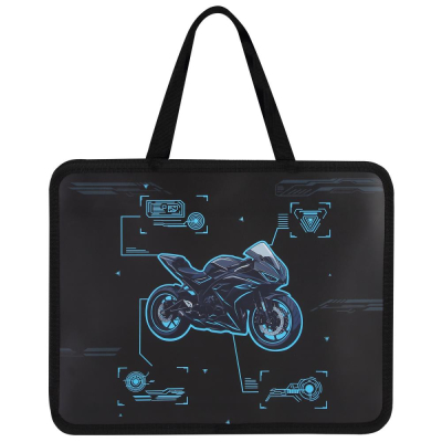 Папка-портфель Кокос с ручками 26х33х10см на молнии пластиковая 'Sport bike'