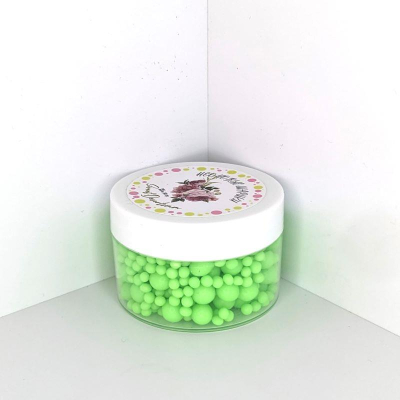 Посыпка Sweetdeserts рисовые шарики неоновые зеленые  50г