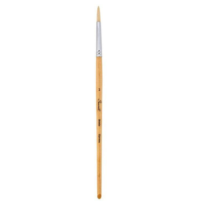 Кисть щетина круглая Сонет № 2 (4мм) лакированная ручка 15см