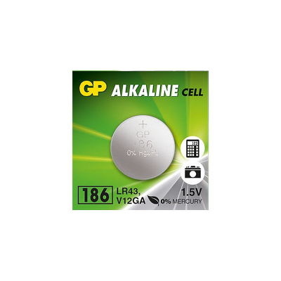Микро батарейка GP  1.5V G12/186/386/LR43/LR1142 Alkaline